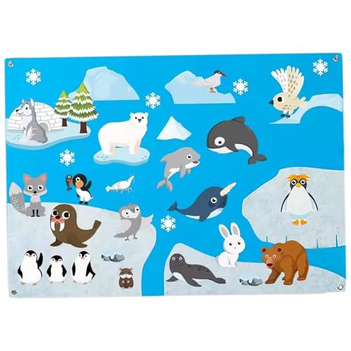 Tableau d'histoire en feutre Arctique pour animer les activités éducatives à la maternelle