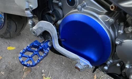 Dirt Bike Foot Pegs,Cnc Foot Pegs Rest Pedal Footpegs - Yz65 18-22/Yz85 02-21/ Yz125 97-22/Yz250 98-22/Yz250F 01-22/Yz450F Wr450F 03-22/Yz125X 17-22/Yz250X 16-22/Yz250Fx Yz450Fx Wr250F Wr426F - Blue #TOP1