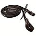 Majestic Ally Horse Reins, Full Size, English Riding, Multiple Styles and Colors (Leather Ribbed PMC Reins, Brown, Full)