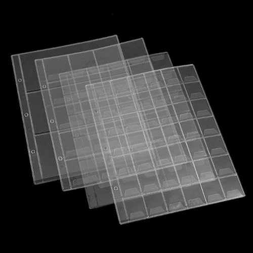 Páginas para colección de monedas 10 hojas 6x7 grid miniatura 4
