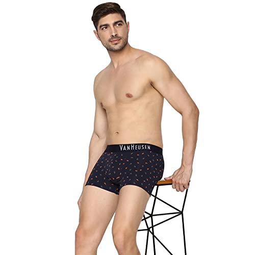 Image of Van Heusen Men's Cotton Trunks - Pack of 2 |contoured pouch for support | Antibacterial Briefs | Sweat Absorbant | Moistue Wicking | Breathable Everyday Underwear | Long Lasting Color| Solid Colors | Style 10041