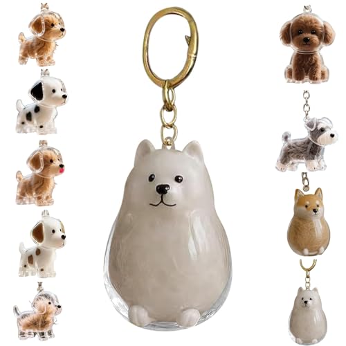 Zengjunwei Hundehaar Sammler Schlüsselanhänger Charme Memorial Storage Box, Haustier Haar Lagerung Schlüsselanhänger,Haustier Katze Hund Haar Lagerung Fall für Tierhalter (I)