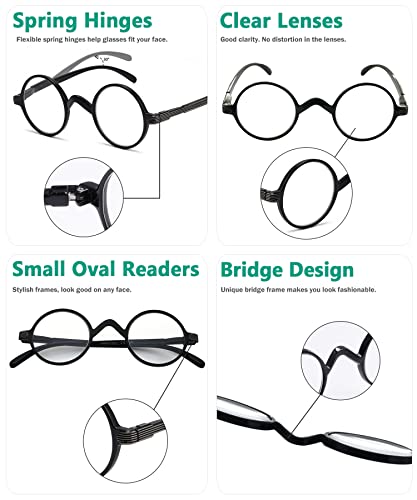 Image of Eyekepper Reading Glasses for Men, Large Round Readers Women Oval | Mens Womens Cheaters, Reader Eyeglasses, All-Day Comfort Spring Hinges, Scratch Resistant for Work /Crafts
