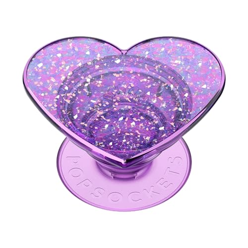 ​​​​PopSockets Phone Grip with Expanding Kickstand, Adhesive Grip, Cute PopSockets - Iridescent Confetti Dreamy Heart