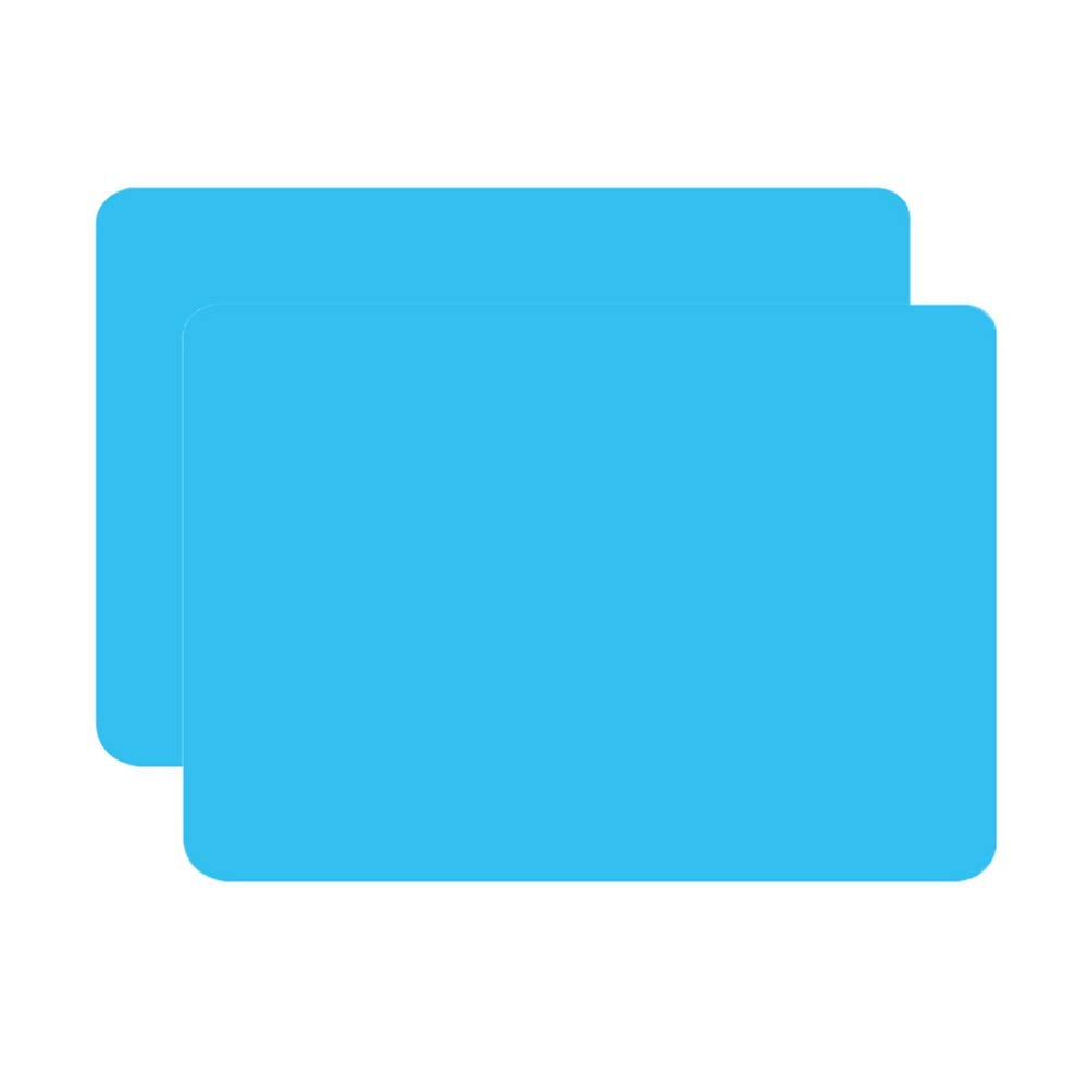 Jingu Blue (T:0.1cm) 40X30cm Silicone Placemats For Kids, More Thicker And Heavier, Non Stick Heat Resistant Tablemat, Kitchen Dining Table Mats Place Mat (, 2)