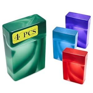 Cigarette Case – 4Pcs Plastic Cigarette Case Vintage Cigarette Holder Case for Cigarettes Case for Men Cigarette Holder for Women – King Size Cigarette Box