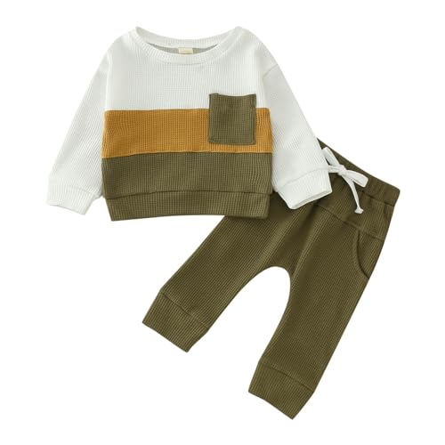 Ensemble jogging bébé garçon et vêtements marron pour nouveau-né 6 mois