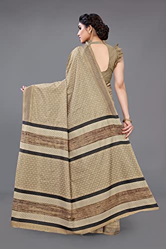 Image of MIRCHI FASHION Women's Art Silk Printed Saree with Blouse Piece