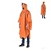 Produktbild EWQG-Pfanne Multifunktionaler Wasserdichter Poncho, Wetterfestes 3-in-1 Regenmantel, Markise Für Camping, Angeln, Jagen Und Wandern -AA Schutz Overall (Farbe : Orange)