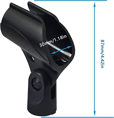 Image of kh Universal Microphone Clip Holder, Comes with 5 /8 for Handheld Microphones Microphone Clip for all Wired Microphone (Pack of 2) (Mic Clip-2)