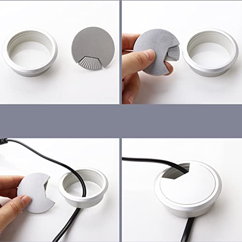 Œillets de bureau en finition blanche pour mobilier moderne