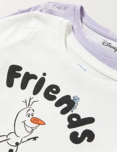 Amazon Essentials Disney | Marvel | Star Wars | Frozen | Princess Girls and Toddlers' Long-Sleeve T-Shirts, Pack of 22