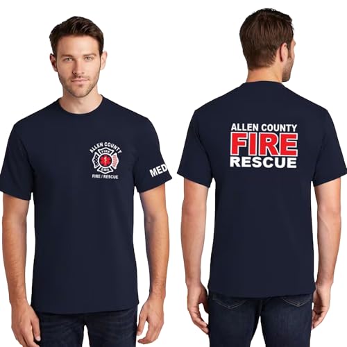Personalized EMS EMT Rescue T-Shirt Custom EMS Department Fire Rescue Firefighter Shirt Emergency Medical Services Uniform Paramedic Medical Technician Tee Shirts (Style A) (Style A)