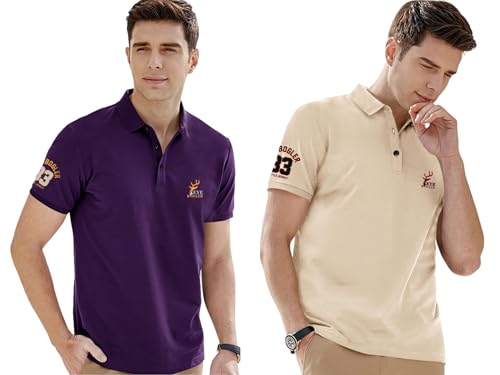 Image of Noble Monk Men's Cotton Blend Regular Fit Polo T-Shirt