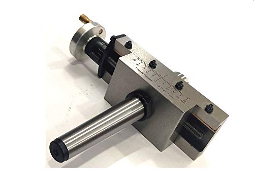 Accessorio Per Tornio Per Tornitura Conica Di Precisione - Con Contropunta Fissa E Gambo Cono Morse 3MT, Scorrimento ±25 Mm, Avanzamento A 0,1 Mm