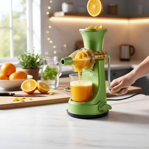 Image of SUPERMOM Vegetable Juicer Machine for Home - Manual Hand Press Fruit & Vegetable Juicer, Portable Non-Electric Juice Extractor, Durable & Easy to Use Juicer for Healthy Fresh Juices (Mix Colour)