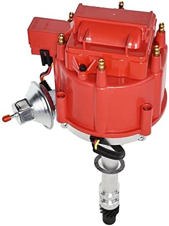 A-Team Performance - Complete HEI Distributor 65K Coil 7500 RPM - Compatible With Chevrolet Chevy GM GMC 4.3L 262 V6 EFI to CARB SWAP 90° V-6 One Wire Installation Red Cap