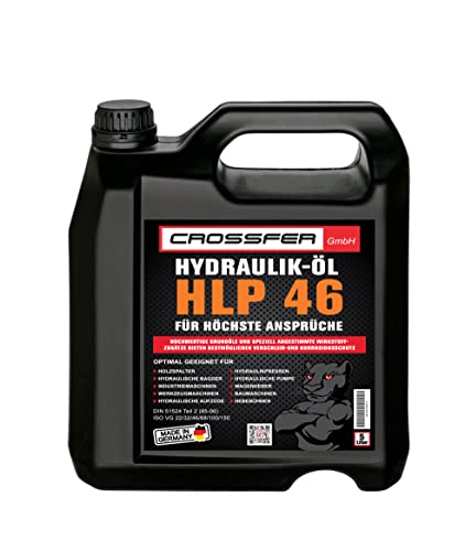 CROSSFER Hydrauliköl HLP46 5 Liter für Hydraulikpressen Holzspalter Wagenheber Hydraulikflüssigkeit Hydraulikfluid 46er Viskosität