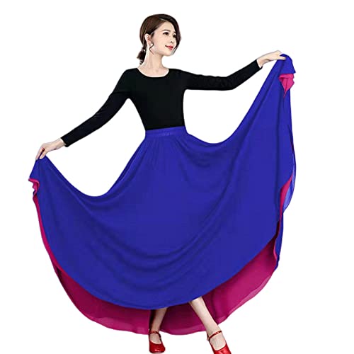 Mousseline de soie satinée pour cette jupe double couche aux finitions ruffle