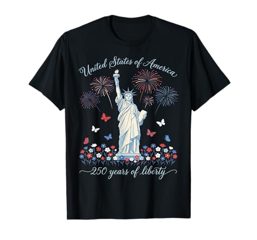 United States of America 250th Anniversary Women 4th of July T-Shirt