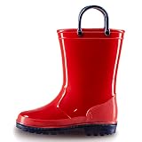 EUXTERPA Wasserdichter Stiefel für Jungen und Mädchen, Gummistiefel für Kleinkinder, Kinder, Jäger, einfarbig, Gummistiefel 31 EU