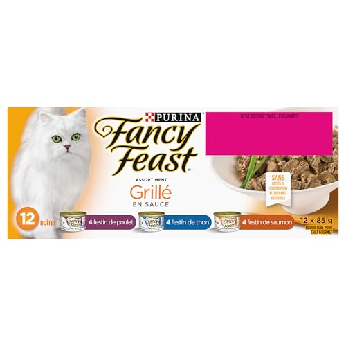 Fancy Feast Grilled Wet Cat Food, in Gravy Variety Pack 3 Flavours - 85 g Can (12 Pack) - Image 3