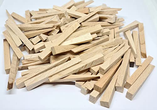 ShieldUp Cuñas pequeñas de madera | Espaciadores de madera dura para baldosas y suelos, paquete de 100, color marrón