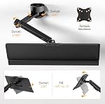 Mur Mount Plateau de clavier - Porte-clés et porte-souris & moniteur Mount Arme, Hauteur Plate-forme réglable de dactylographie 26.4 Lbs, noir