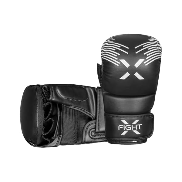 FightX MMA Gloves for Men & Women - Premium Quality Sparring Gloves with Open Palms - Perfect UFC Gloves for Martial Arts, Muay Thai, Punching & Kickboxing Gloves - Multipurpose MMA Sparring Gloves