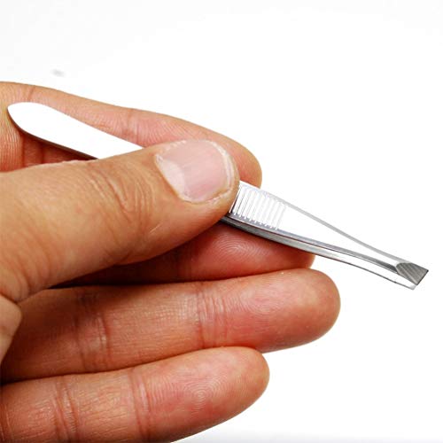 AVTY (5 Pack) Slant Tweezers Precision Sturdy Stainless Steel Slant