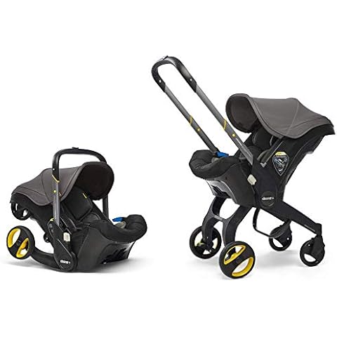 Doona Car Seat and Pram, Urban Grey, Revolutionary 0+ Car Seat that Folds Between Car Seat & Pram in Seconds, ISOFIX Base Available. Car Seat H60cm x W44cm, Pram H99cm x 82cm. Perfect for Travelling Cover