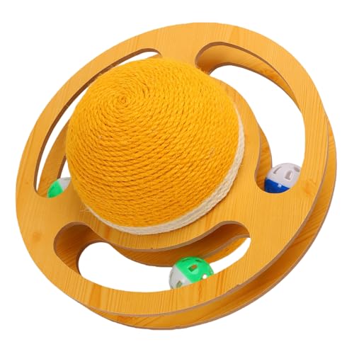 Pelota rascadora para gatos juguete de sisal resistente para morder y jugar 5