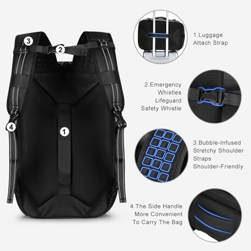 Vacuum Seal Travel Backpack,60L Expandable Carry-On Luggage,Air Compression System with anti-thief TSA Lock,Vacpack,Laptop Compartment4