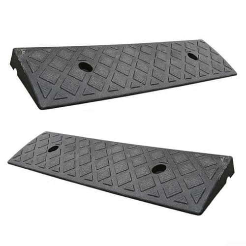 2Pcs Plastic Curb Ramps, Heavy Duty Driveway Curb Ramps Loading Plastic Curb Ramp, For Car, Motorcycle, Sidewalk Curb Ramp 30Mm Height