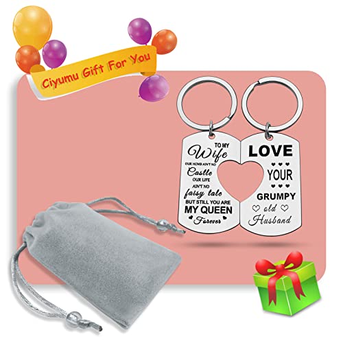 Thanksgiving Day Gifts Wife Gifts From Husband Christmas Keychain Anniversary Jewelry Meaningful Keyring For Couple Wedding Birthday Mothers Day Valentines Day Romantic Present For Wife #TOP1