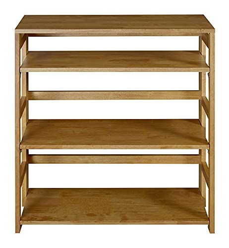 Regency Flip Flop 34-Inch High Folding Bookcase- Medium Oak #TOP2