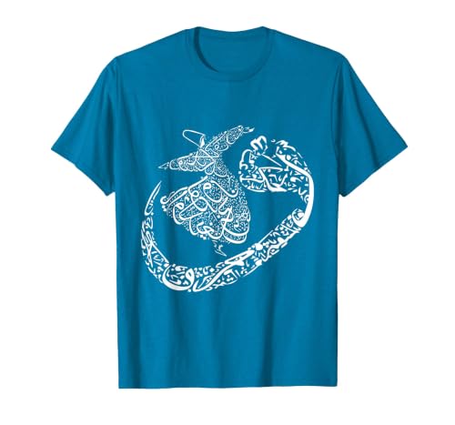 Rumi Mevlana Dervis Turkey Sufi Sufismus Derwisch T-Shirt, Men, Sapphire Blue, Large