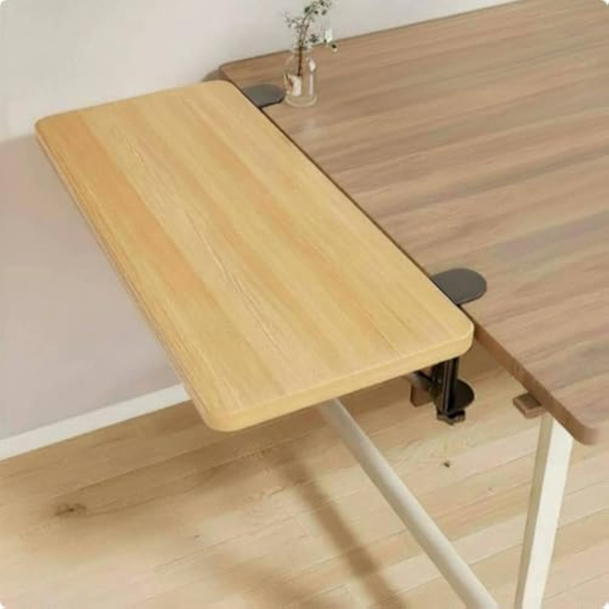 Foldable Desk Extender No Drill Clamp on Wood