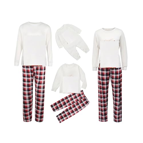Image of WephuPSho Family Christmas Pjs Matching Sets Baby Christmas Matching Jammies for Adults and Kids Holiday Xmas Sleepwear Set-Dog(Style A, XXL)