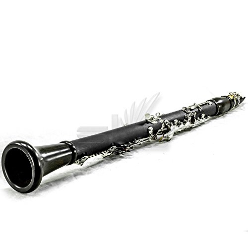 SKY Ebonite Bb Clarinet Ebony Neck and Bell with Case, Mouthpiece, 11 Reeds, Care kit and more