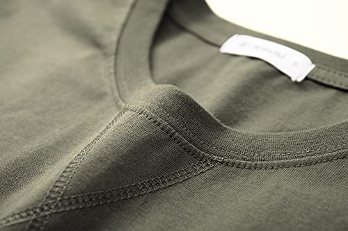 Image of KLIEGOU Men's 100% Cotton Longline T-Shirt, Pre-Shrunk Soft