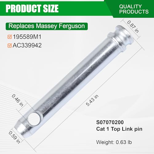 Image of S07070200 Tractor Top Link Pin Hitch, Cat 1, 4 Pack