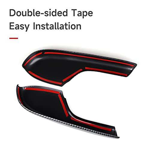 Image of Inner Door Armrest Cover Decals for Honda Civic 2016 2017 2018 2019 2020 2021 10th Gen Accessories ABS Carbon Fiber Stickers, NOT for Coupe Model