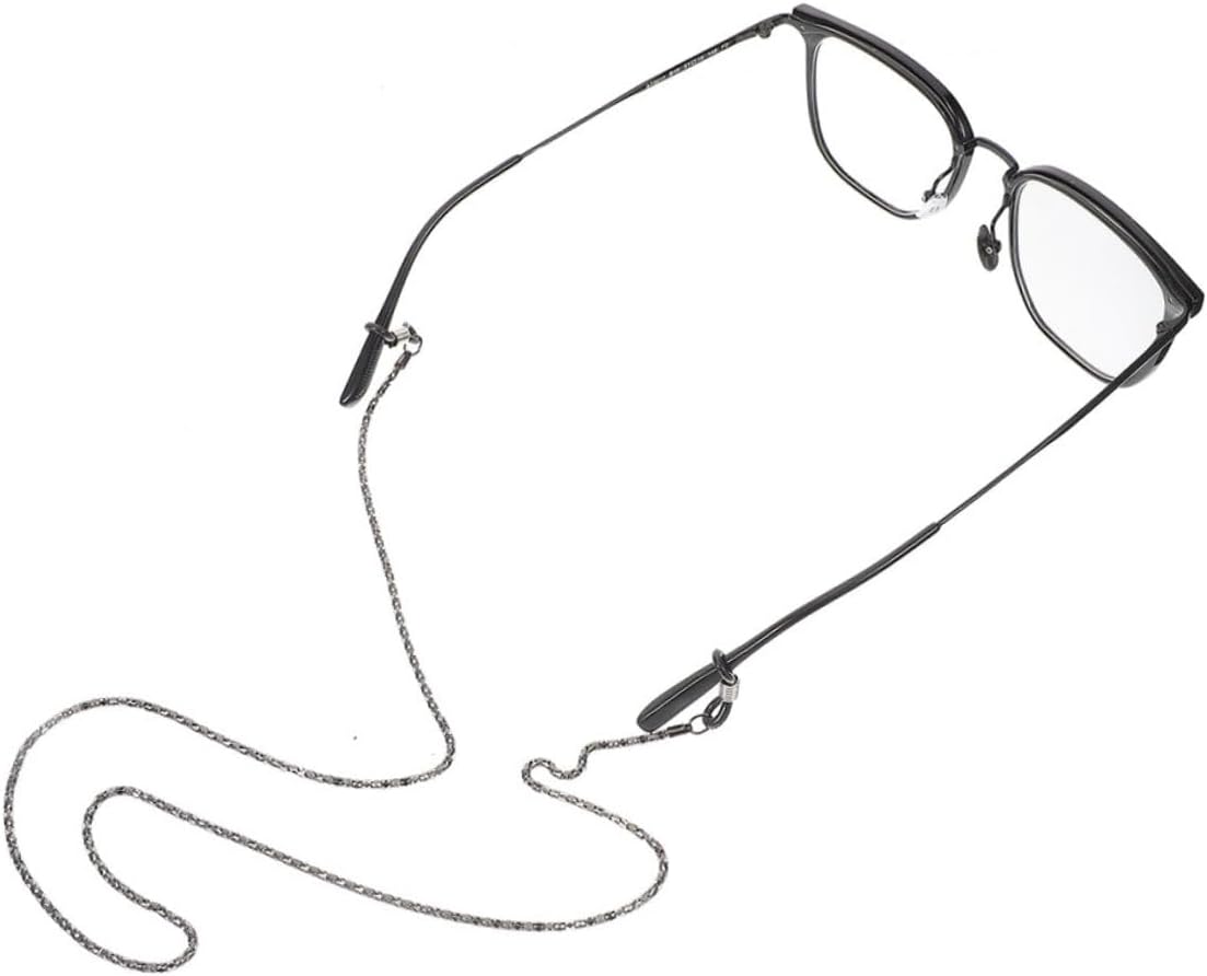 UPKOCH 6pcs Metal Eyeglass Chain Necklace for Women and Men, Hollow Lightweight Glasses Strap Holder, Anti-lost Eyeglass Neck Cord for Outdoor and Daily Use