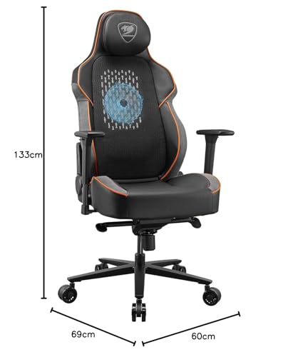 Sedia da gioco Nxsys Aero, reclinabile a 150°, capacità di carico 160 kg, ventola ARGB integrata da 200 mm, cuscino magnetico per la testa e cuscino lombare con bracciolo regolabile 3D, - Sedia gaming - Immagine 1