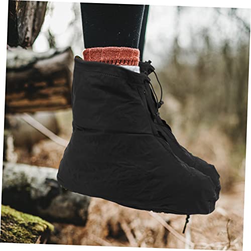 DECHOUS 1 par de cubiertas para zapatos impermeables para actividades al aire libre como ciclismo, senderismo, pesca y escalada, antideslizantes y cálidas miniatura 7