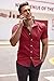COOFANDY Men's Dress Shirts Muscle Fit Wrinkle-Free Short Sleeve Casual Button Down Shirt Wine Red