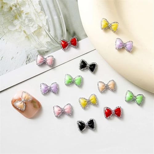 Decoración de lazo luminoso en resina para personalizar tus uñas con amor 3