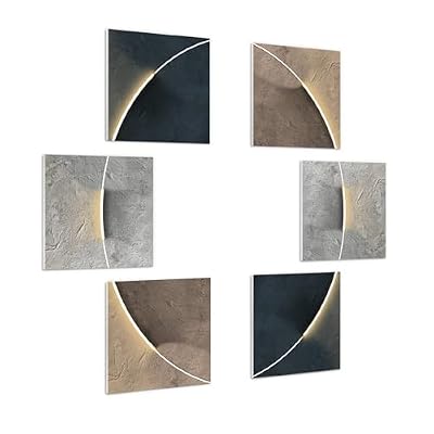 Olanglab Art Acoustic Panels, 36" x 24" Sound Absorbing Wall Panels for Decorative Acoustic Wall Panels 6 Pack Soundproof Wall Art, Circle