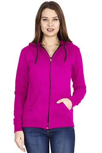 Image of Ideation Women's Cotton Full Zipper Sweatshirt Hoodies with Kangaroo Pocket